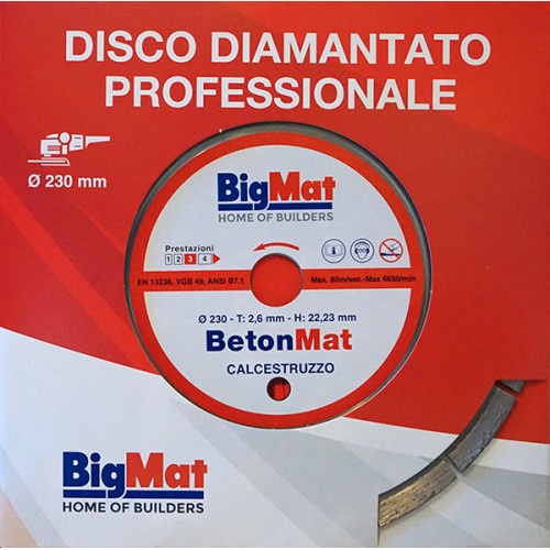 Disco diamantato per calcestruzzo BETONMAT - 230 m