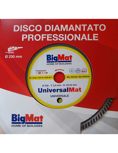 Disco diamantato universale UNIVERSALMAT - 230 mm