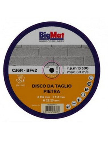 BIGMAT DISCO DA TAGLIO PIETRA 115 mm