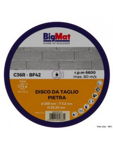 BIGMAT DISCO DA TAGLIO PIETRA 230 mm