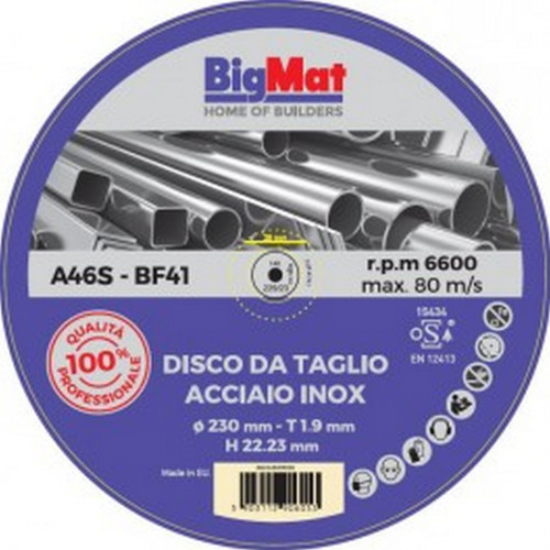 BIGMAT DISCO DA TAGLIO Pro ACCIAIO INOX 230 mm