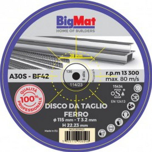 BIGMAT DISCO DA TAGLIO Pro FERRO 115 mm