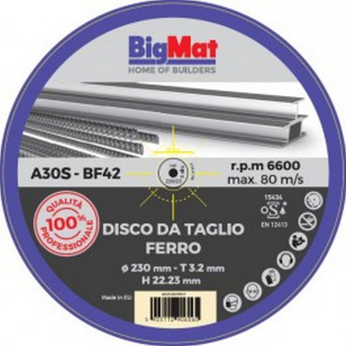 BIGMAT DISCO DA TAGLIO Pro FERRO 230 mm