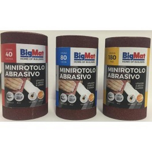 BIGMAT MINIROTOLI ABRASIVI 120 X5mt - GRANA 120