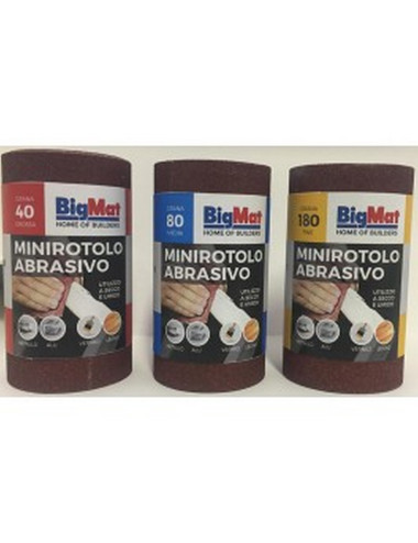 BIGMAT MINIROTOLI ABRASIVI 120 X5mt - GRANA 180